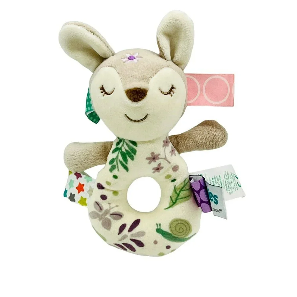 Mary Meyer Taggies‎ Flora Fawn Rattle Lovey Plush Stuffed Animal Sensory Toy